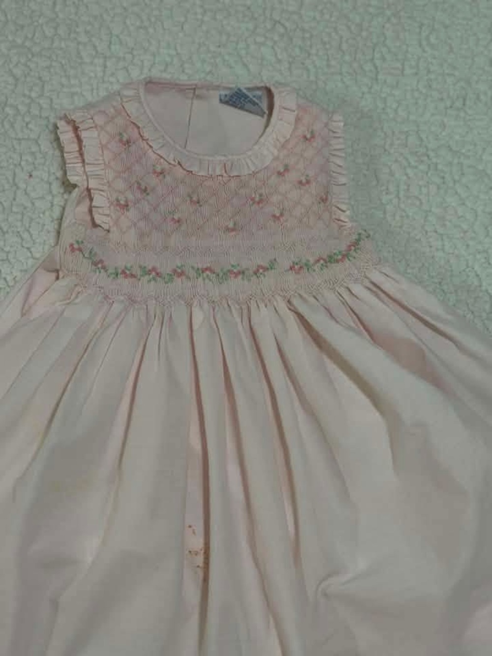 Classic Pink Smocked Cotton Kids Dress